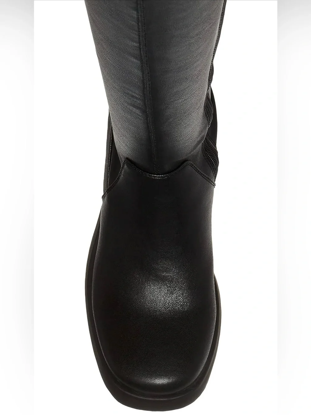Madden Girl Black Over-the-Knee Platform Block Heel Boots